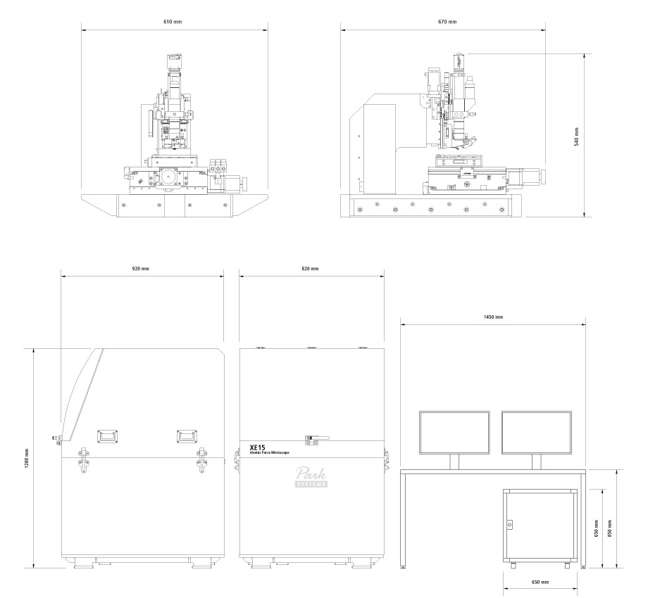 xe15 demensions